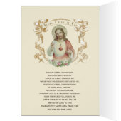 Religious Vintage Sacred Heart of Jesus Prayer (Intérieur (Gauche))