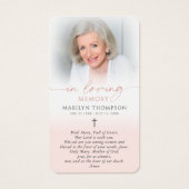 Religious Virgin Mary Cross Prayer Card (Dos)