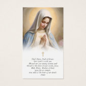 Religious Virgin Mary Photo Funeral Prayer Card (Devant)