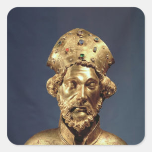 Reliquaire buste van St. John Cassian Vierkante Sticker