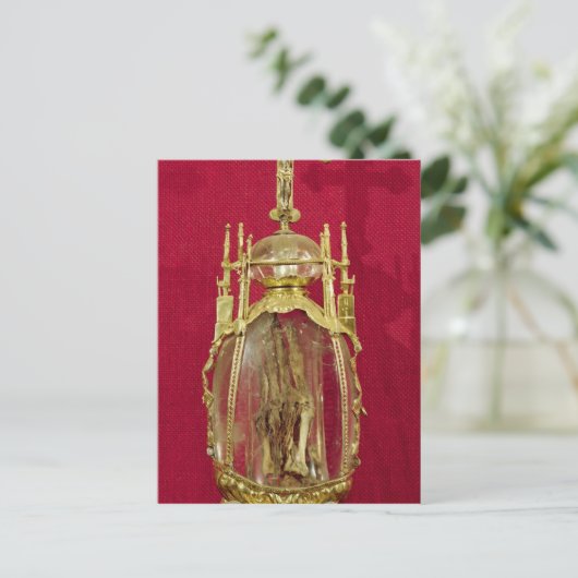 Reliquary met de hand van St. Attalia Briefkaart (Staand voorkant)