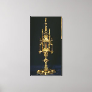 Reliquary Monstrance met stuk kruis Canvas Afdruk