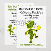 Relish Picklball Party Invitation Kaart (Voorkant / Achterkant)