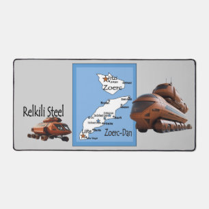 Relkili Steel Kaart en Hoesje Art Bureaumat