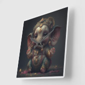 Relógio de parede - Ganesha Vierkante Klok (Hoek)