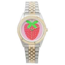 relógio feminino estampa com morango horloge