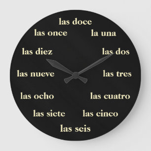 Reloj - Blanco Sobre Negro Grote Klok