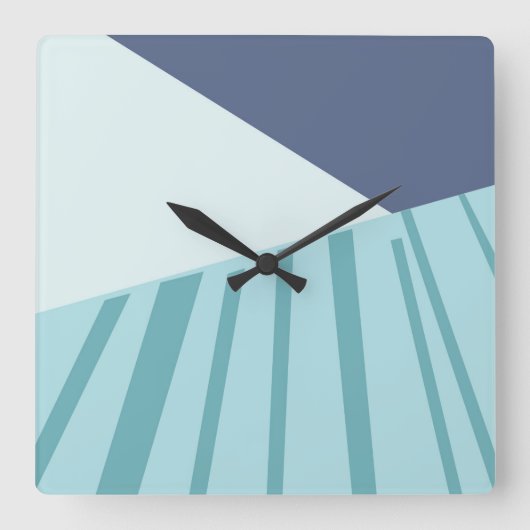 Reloj de pared blå vierkante klok (Voorkant)