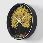Reloj de pared con fondo de árbol  (Hoek)