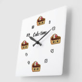 Reloj de pared cuadrado CAKE TIME Vierkante Klok (Hoek)