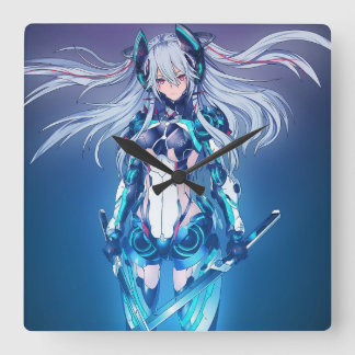 Reloj de pared de anime vierkante klok