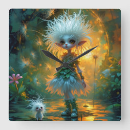 Reloj de Pared Vierkante Klok