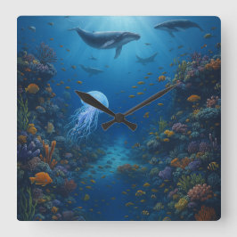 Reloj de pared vierkante klok