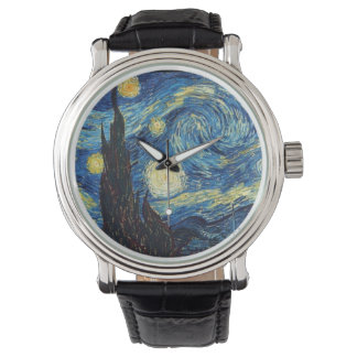 Reloj de pulsera de La noche estrellada de Van Gog Horloge