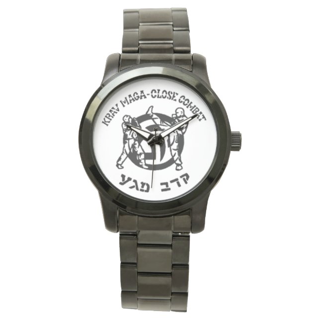Reloj de pulsera negro  unisex -Krav Maga Horloge (Voorkant)