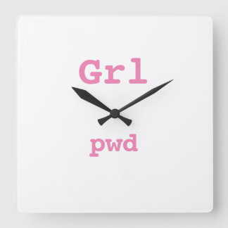 Reloj Grl pwd Vierkante Klok