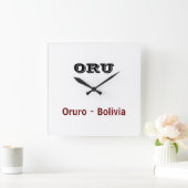 Reloj Oruro - Bolivia Vierkante Klok (Huis)