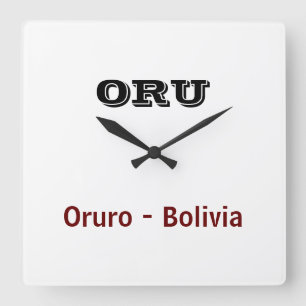 Reloj Oruro - Bolivia Vierkante Klok