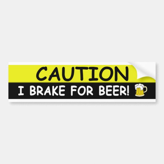 Rem voor BEER Bumpersticker (Voorkant)