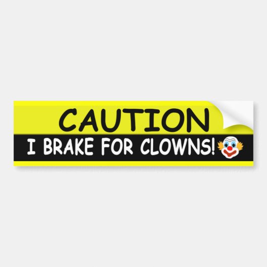 Rem voor CLOWNS Bumpersticker (Voorkant)