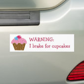 Rem voor cupcakes bumpersticker (Op auto)