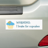Rem voor Cupcakes Bumpersticker (Op auto)