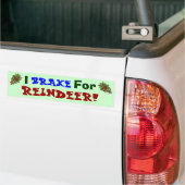 Rem voor rendier! bumpersticker (Op Truck)