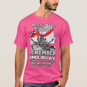 REMAMBER HMS Howe slagschip veteranen T-shirt