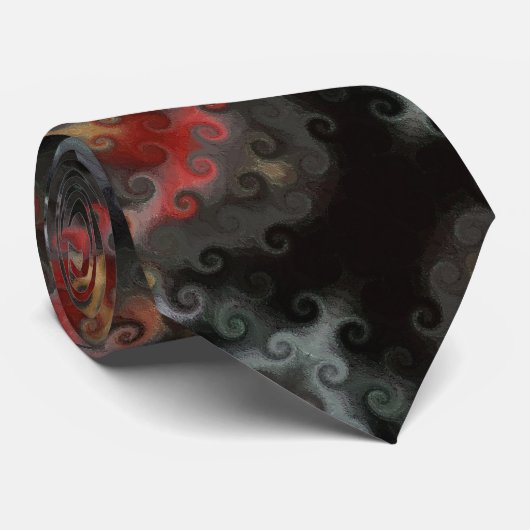 Rembrandt Abstract ambachtelijk satijn Stropdas (Opgerold)