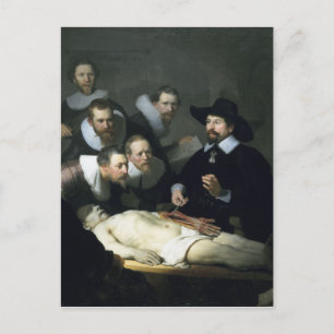 Rembrandt Art schilderen van de anatomie-les Briefkaart