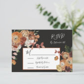 Rembrandt Automne Floral Réponse du Mariage RSVP (Debout devant)