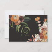 Rembrandt Automne Floral Réponse du Mariage RSVP (Dos)
