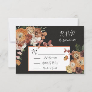 Rembrandt Automne Floral Réponse du Mariage RSVP
