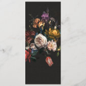 Rembrandt Bloemen Donker & Moody Bruiloft menukaar Menu (Achterkant)