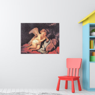 Rembrandt - Cupido Blowing Zeepbellen Poster
