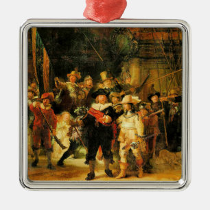 Rembrandt - De Nachtwacht 3 Metalen Ornament