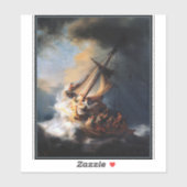 Rembrandt - De Storm op het Meer van Galilea Sticker (Vel)
