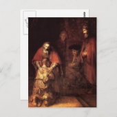 Rembrandt: De terugkeer van de prodigal Son Briefkaart (Voorkant / Achterkant)