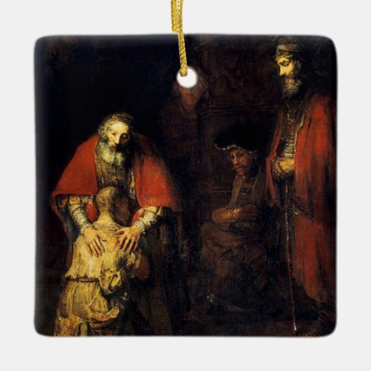 Rembrandt - De terugkeer van de prodigal Son Keramisch Ornament (Voorkant)
