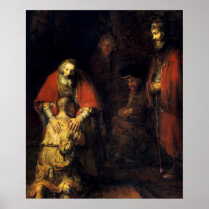 Rembrandt - De terugkeer van de prodigal Son Poster