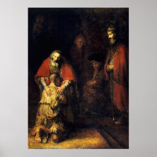 Rembrandt - De terugkeer van de prodigal Son Poster