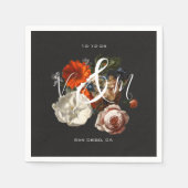 Rembrandt Donker & Moody Bloemen Monogram Servet (Voorkant)