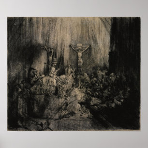 Rembrandt - Drie Kruisen Poster