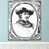 Rembrandt encadré Autoportrait Croquis Toile Art (Insitu (Plancher de Bois))