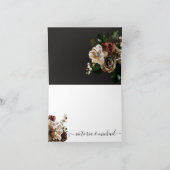 Rembrandt Floral Dark en Moody, dank u. Bedankkaart (Binnen)