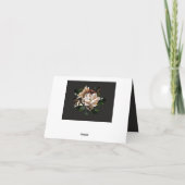 Rembrandt Floral Dark en Moody, dank u. Bedankkaart (Achterkant)