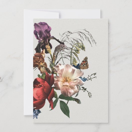 Rembrandt Floral lumière et Faire-part de mariage (Dos)