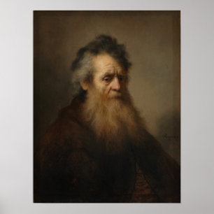 Rembrandt - Gegeld oud Man Poster