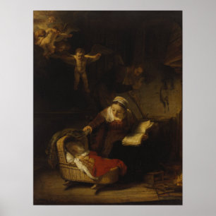 Rembrandt - Heilige Familie Poster