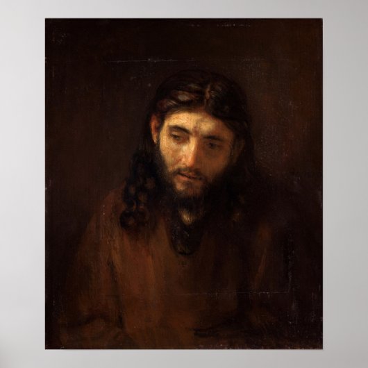 Rembrandt - hoofd van Christus Poster (Voorkant)